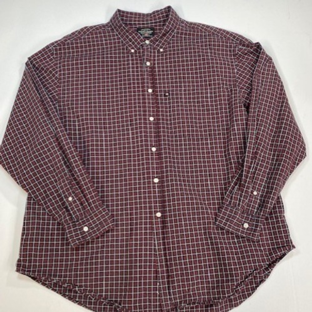 Ralph Lauren Jeans Company Plaid‎ Button Down Shirt Men's 2XL Cotton Long Sleeve